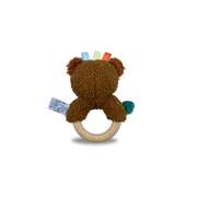 Snuggle buddy maple bear wooden ring rattle