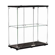 Luxury Glass Display Cabinet Lockable Collections Storage 2 Tier