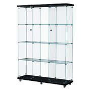 Luxury 169cm Tall Glass Display Cabinet 4 Tier - Scandi Inspired