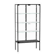 Premium Glass Display Cabinet Steel 4 Tier 160cm - Space-Saving Design