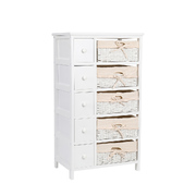 Bedside Tables Chest of 5 Drawers Wood Storage Cabinet Bedroom Furniture