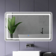 LED Wall Mirror Anti-fog Bathroom Mirrors Makeup Light 120x70cm