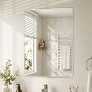 Frameless Wall Mirror Tempered Glass Bathroom 60x45cm | EXTG