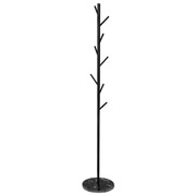 CLOTHES STAND COAT RACK METAL RAIL PORTABLE HANGER STAND BLACK