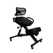 Compact Kneeling Chair Office Ergonomic Black - Soft Cushion