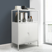 Organize with Style: White Metal Home Shelves for Filing Cabinet Storage