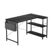 Compact L Shaped Computer Desk Corner Desk Black - Foldable Function