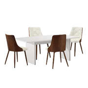 4-Seater Rectangle Dining Table With Chairs Wooden Dining Set