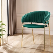 Dining Chairs Green Velvet Upholstered Set Of 2 Dalia