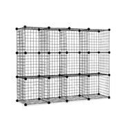 12 Cube Mesh Wire Storage Cabinet 