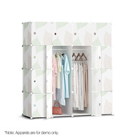 16 Compartment Cube Cabinet DIY Stackable Storage Organiser Shoe Rack