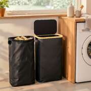 60L Foldable Laundry Basket Removable Bag Lid | EXTG