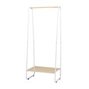 Closet Storage Rack Clothes Hanger Shelf Garment Rail Stand Wardrobe Organiser White