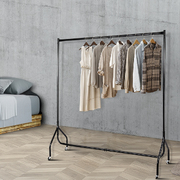 6FT Metal Garment Display Rail - Black
