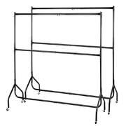 Set of 2 Clothes Racks Metal Garment Stand