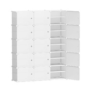 Shoe Box Shoe Cabinet DIY Storage 15 Cube White Portable Organiser Stand