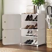 Shoe Box Shoe Cabinet DIY Storage 2 Cube White Portable Organiser Stand