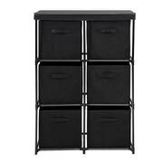 Portable Cube Storage Boxes Cabinet Clothes Toys Drawer Organiser 6 Cubes