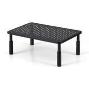 Adjustable Monitor Stand 3-Height Laptop & Computer Riser Desk Organizer Black