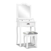 Dressing Table Stool Mirror Jewellery Cabinet 3 Drawers Chair Organizer