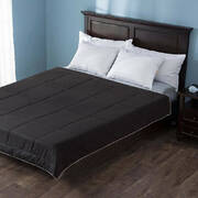 Lightweight Quilt Duvet Covers Blanket Adults Kids Double Size Black