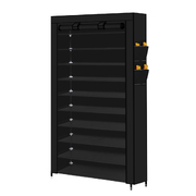 10 Tier Shoe Rack Portable Storage Black