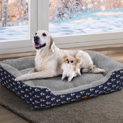 Pet Dog Cat Bed Deluxe Soft Cushion Lining Warm Kennel Navy Anchor