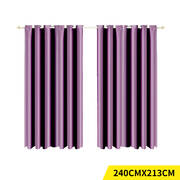 2x Blockout Curtains Panels Blackout 3 Layers Eyelet Room Darkening  240x213cm
