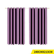 2x Blockout Curtains Panels Blackout 3 Layers Eyelet Room Darkening  240x213cm