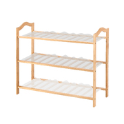 Bamboo Shoe Rack Storage Wooden Organizer Shelf Stand 3 Tiers Layers 70cm