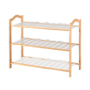 Bamboo Shoe Rack Storage Wooden Organizer Shelf Stand 3 Tiers Layers 80cm