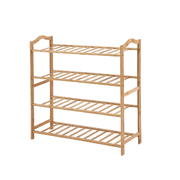 Bamboo Shoe Rack Storage Wooden Organizer Shelf Stand 4 Tiers Layers 80cm