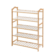 Bamboo Shoe Rack Storage Wooden Organizer Shelf Stand 5 Tiers Layers 70cm