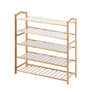 Bamboo Shoe Rack Storage Wooden Organizer Shelf Stand 5 Tiers Layers 90cm
