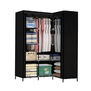 Portable Clothes Closet Wardrobe Black