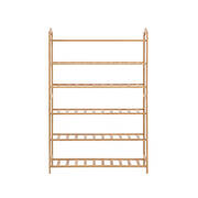 Bamboo Shoe Rack Storage Wooden Organizer Shelf Stand 6 Tiers Layers 70cm
