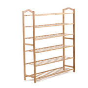 Shoe Rack Storage Wooden Shelf Stand 6 Tiers Layers 80cm