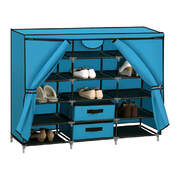 SHOE RACK DIY PORTABLE STORAGE CABINET BLUE