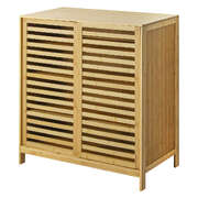 Functional Bamboo Storage Cabinet Freestanding Natural - Space-Saving
