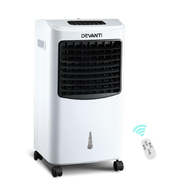 Devanti Portable Eevaporative Air Cooler and Humidifier Conditioner - Black & White