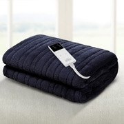 Heated Electric Throw Rug Fleece Sunggle Blanket Washable Charcoal