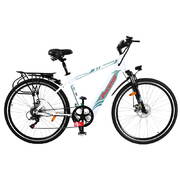 Phoenix 27" Electric Bike eBike e-Bike Mountain Bicycle City Battery Motorized White