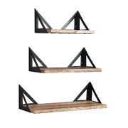 3pc Wall Shelves Mount Display Rack Storage Hook