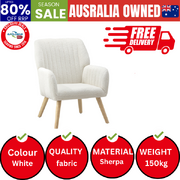 Armchair Lounge Sofa Chair Sherpa Accent Chairs Armchairs Couches White