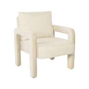 Armchair Velvet Chairs 1 Seater Lounge Sofa Chair Beige