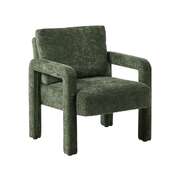 Armchair Velvet Chairs 1 Seater Lounge Sofa Chair Green
