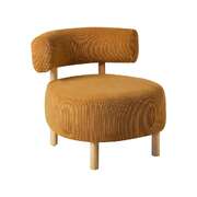 Wooden Armchair Lounge Chair Velvet Accent Armchair Orange Living Room