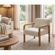 Accent Armchair Beige 67x71x75cm