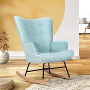 Blue Velvet Rocking Chair: Comfort and Style Combined