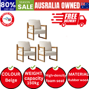 3x Armchair Lounge Sofa Chair Fabric Accent Chair Tub Armchairs Couches